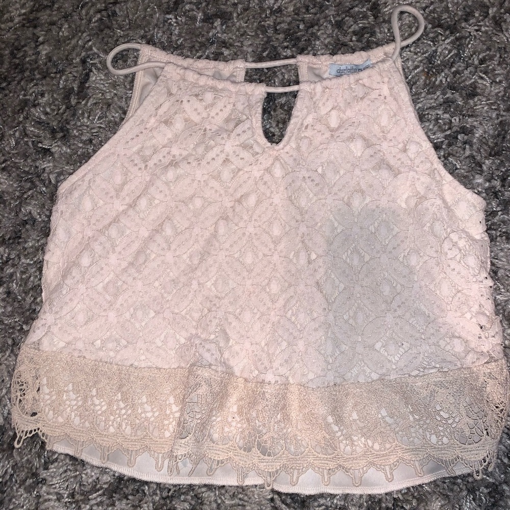 Cream floral tank